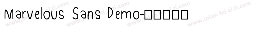 Marvelous Sans Demo字体转换